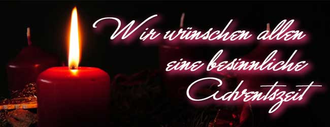 Wir wünschen eine besinnliche Adventszeit